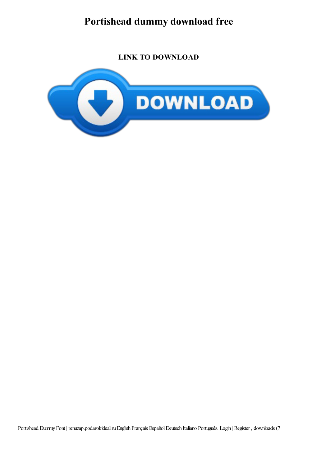 Portishead Dummy Download Free