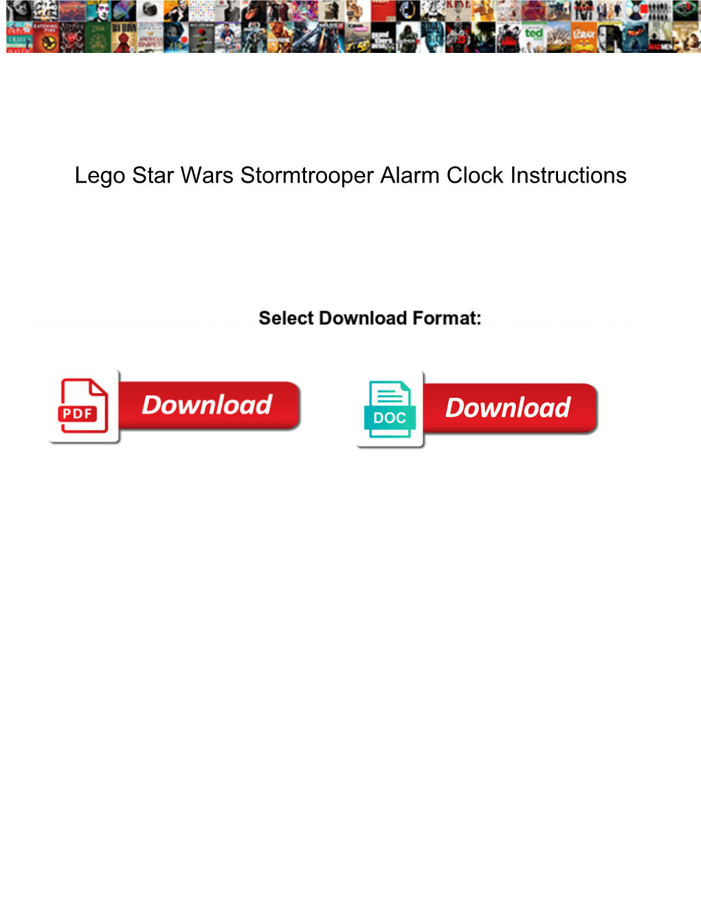 Lego Star Wars Stormtrooper Alarm Clock Instructions