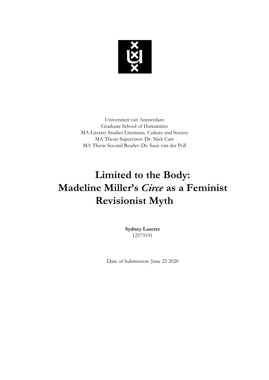 Madeline Miller's ​Circe​ As a Feminist Revisionist Myth