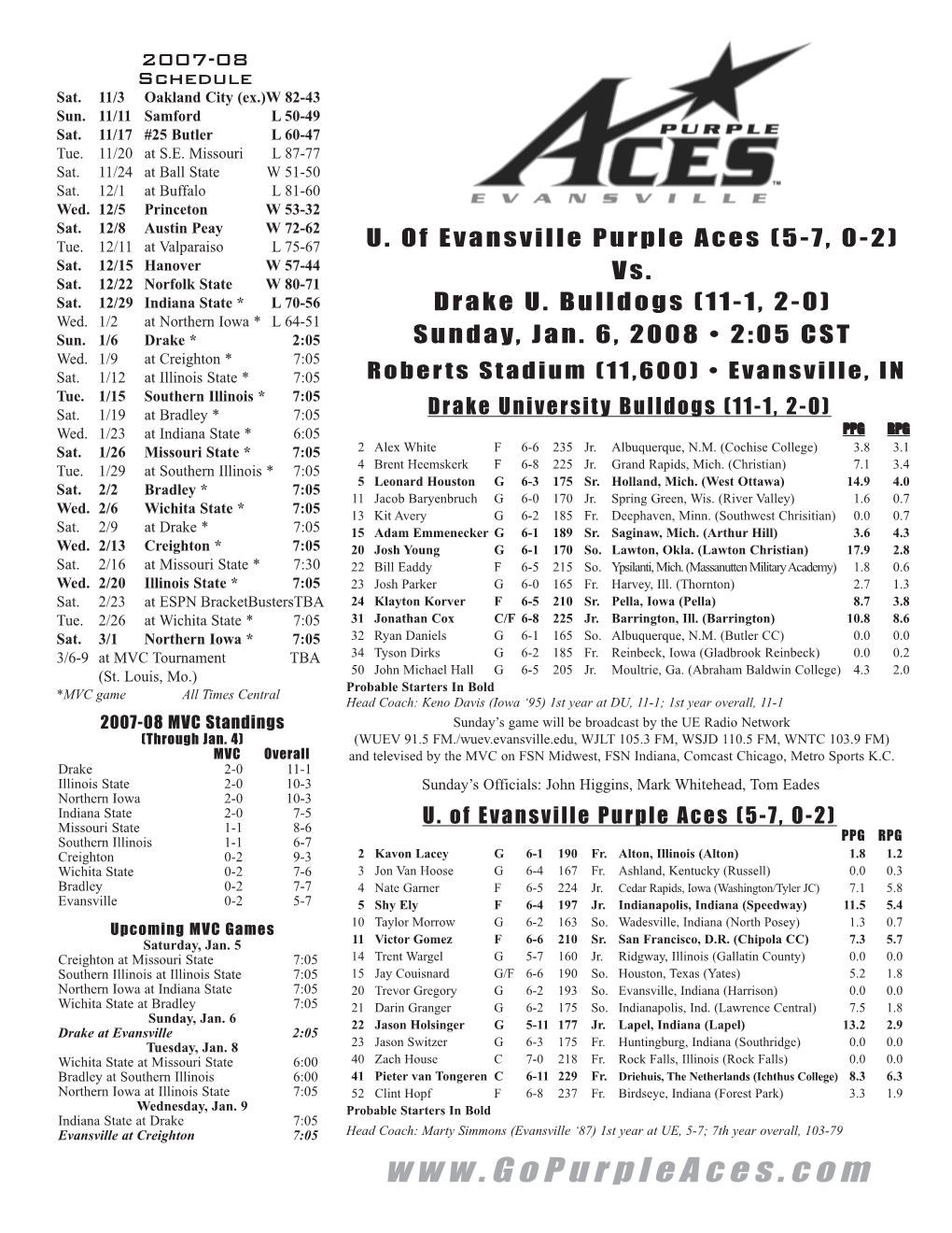 Game Notes 2-11-07