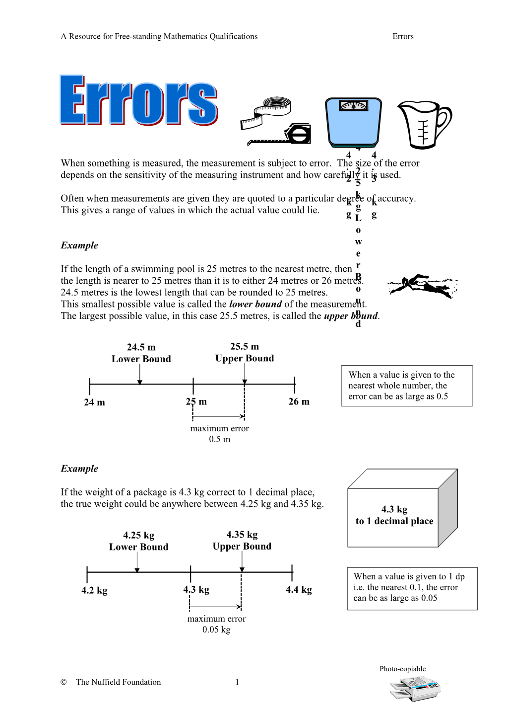 A Resource for Free-Standing Mathematics Qualifications Errors