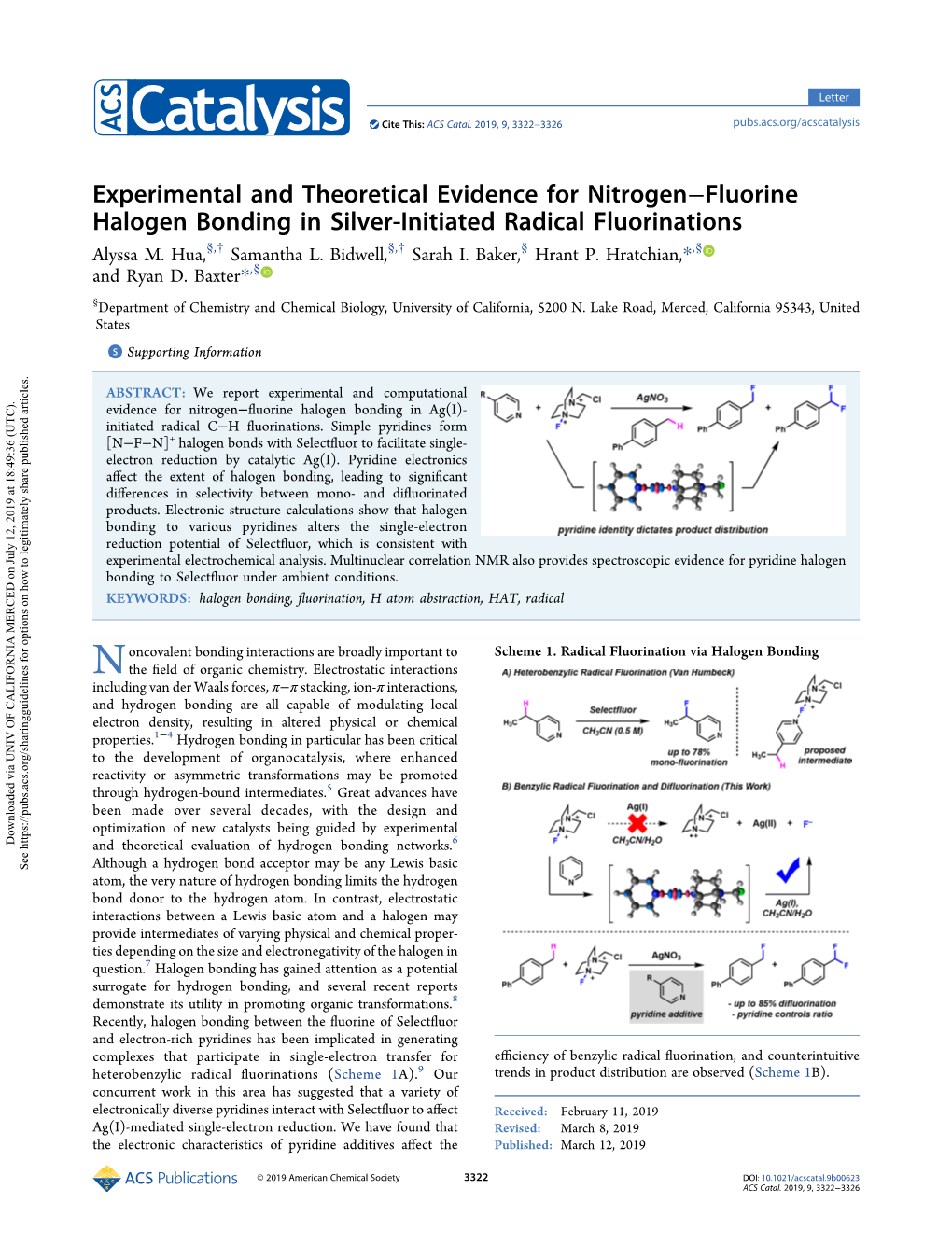 Experimental and Theoretical Evidence for Nitrogen–Fluorine