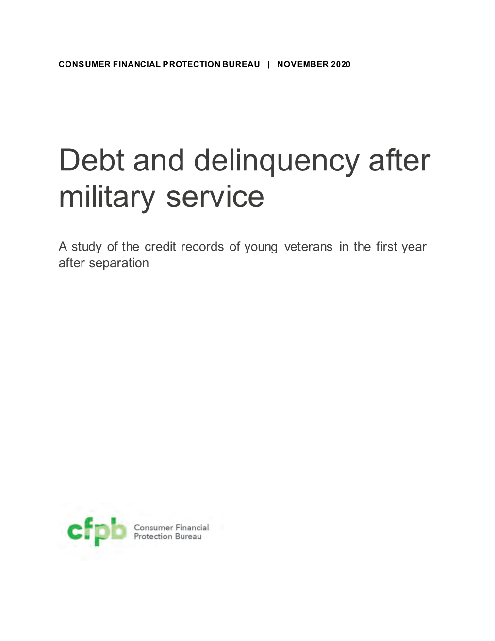 Debt and Delinquency After Military Service