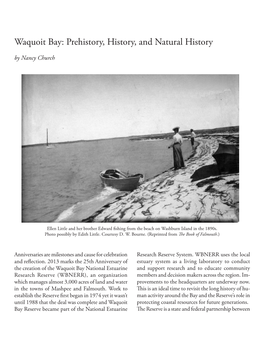 Waquoit Bay: Prehistory, History, and Natural History by Nancy Church