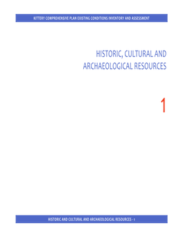 Historic, Cultural and Archaeological Resources 1