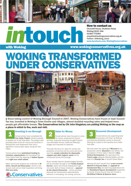 Intouch with Woking WOKING TRANSFORMED UNDER CONSERVATIVES