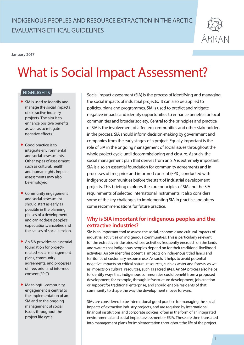 What Is Social Impact Assessment Pdf