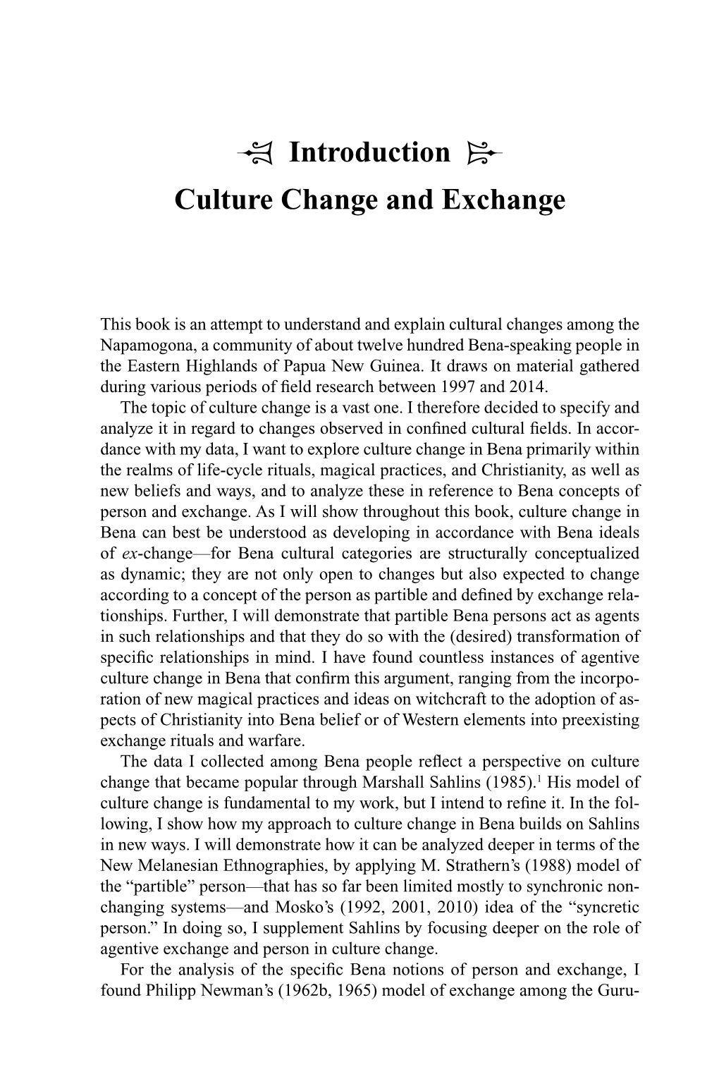 Introduction Culture Change and Exchange