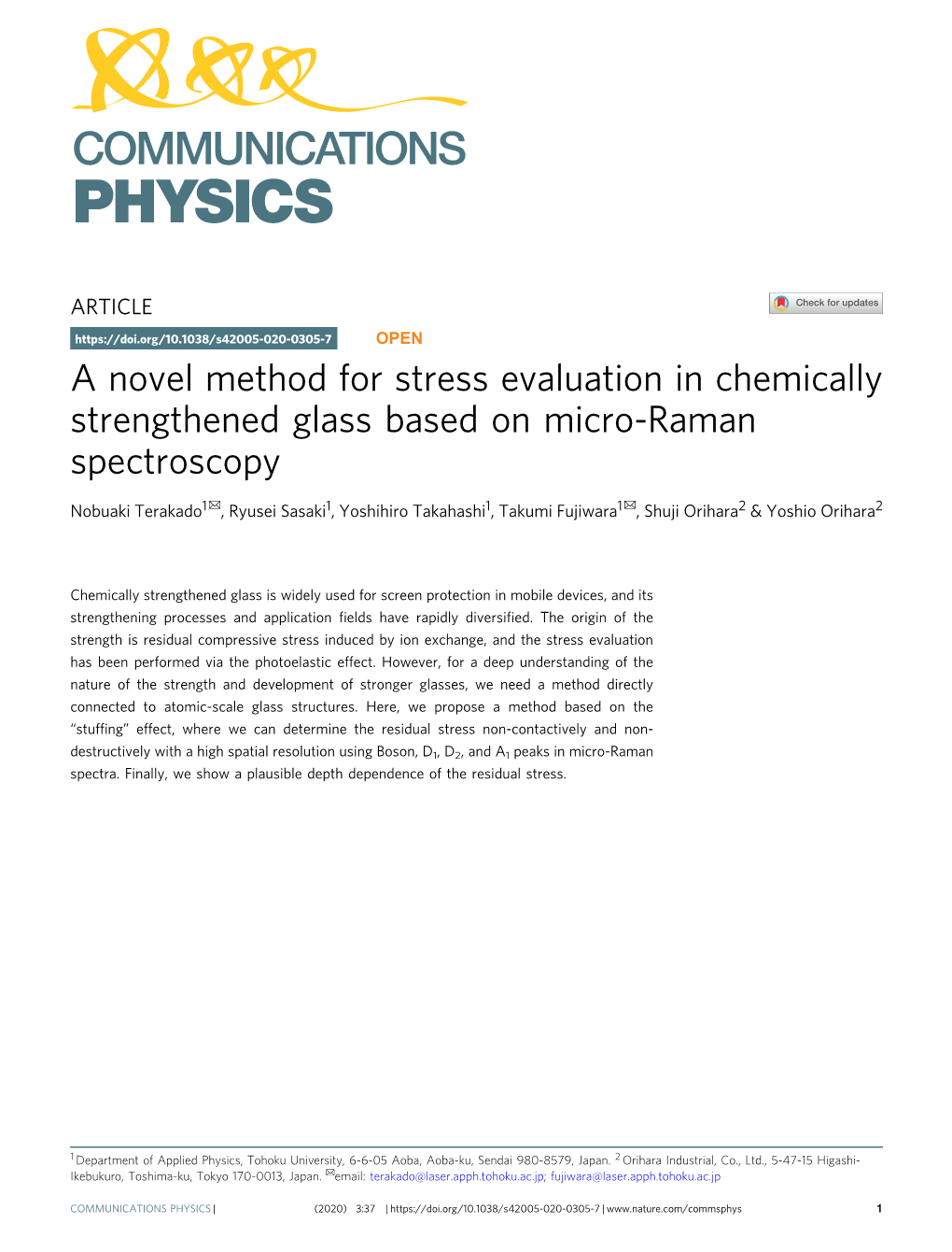 A Novel Method for Stress Evaluation in Chemically Strengthened Glass