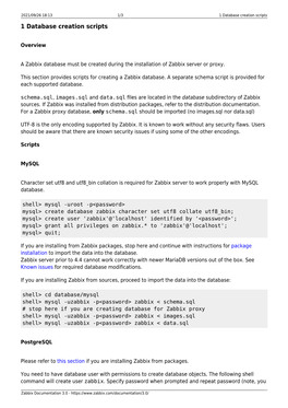 1 Database Creation Scripts 1 Database Creation Scripts