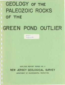 GSR 11 Geology of the Paleozoic Rocks of the Green Pond