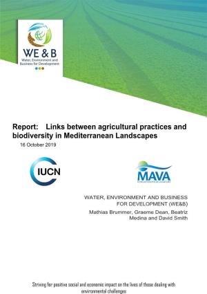 Report | Links Between Agricultural Practices and Biodiversity