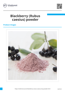 Blackberry (Rubus Caesius) Powder