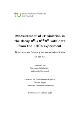 Measurement of Violation in the Decay → ∓ with Data