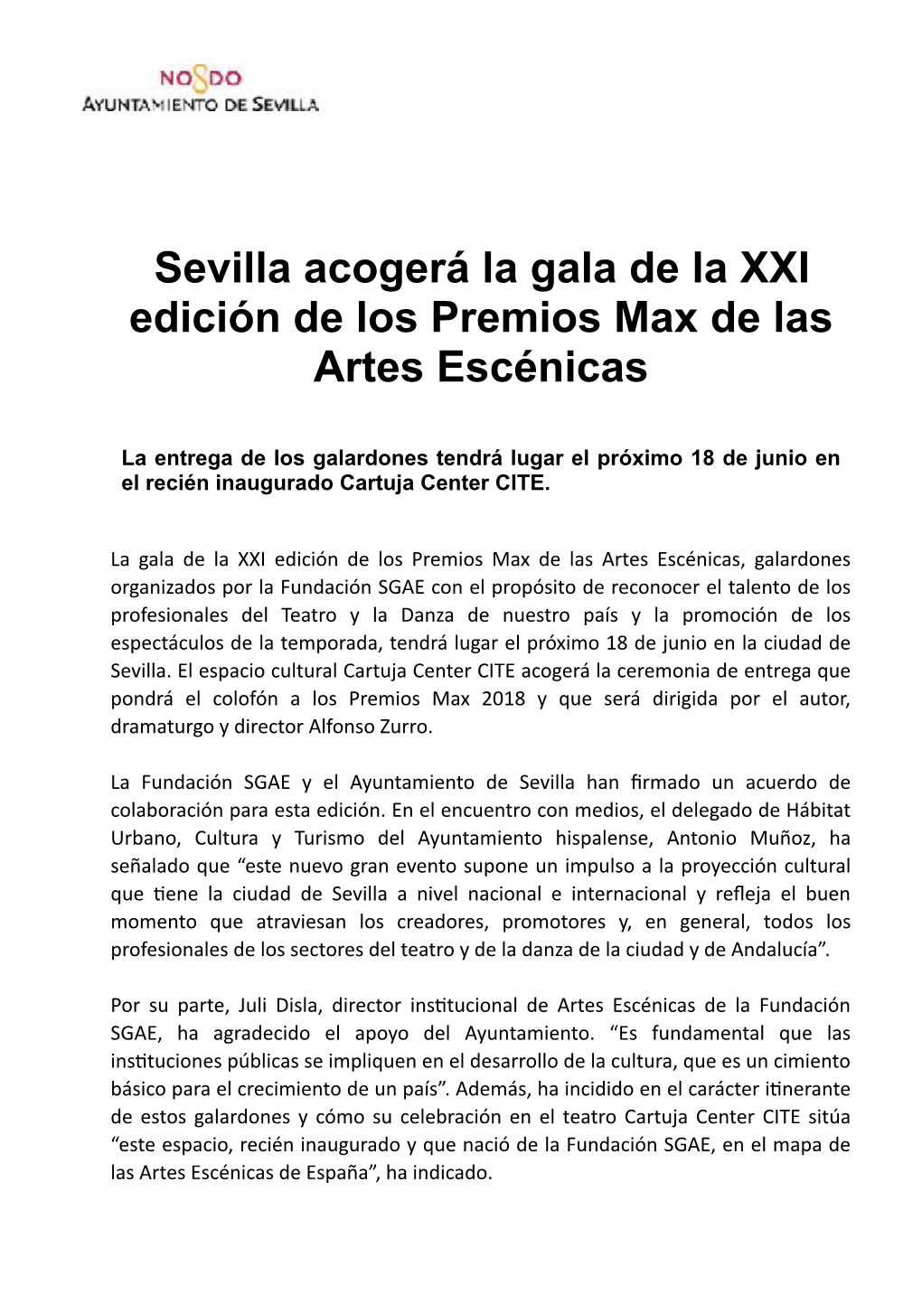 Premios Max De Las Artes Escénicas