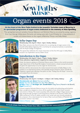 Organ Events 2018