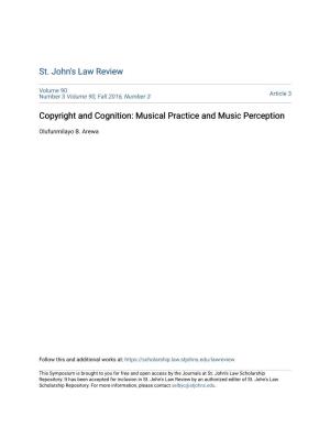 Musical Practice and Music Perception