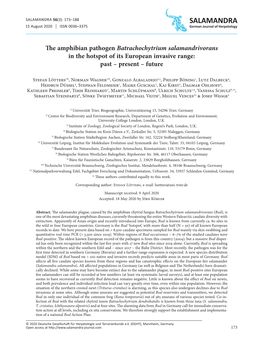 The Amphibian Pathogen Batrachochytrium Salamandrivorans in the Hotspot of Its European Invasive Range: Past – Present – Future