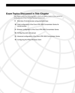 Exam Topics Discussed in This Chapter