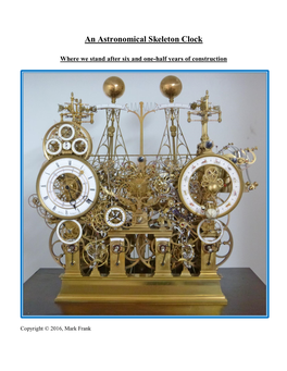 An Astronomical Skeleton Clock