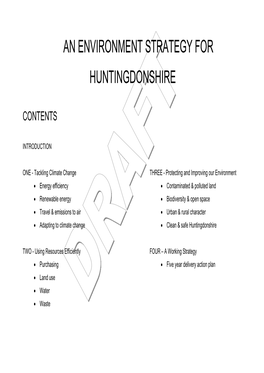 An Environment Strategy for Huntingdonshire