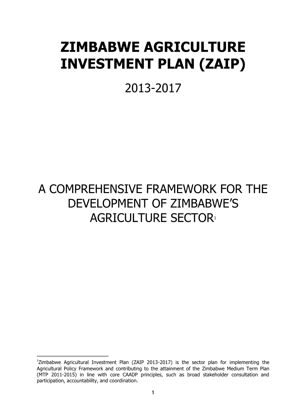 IFAD Country Programme Framework