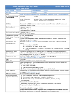 Journal Title and Acronym