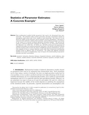 Statistics of Parameter Estimates: a Concrete Example∗