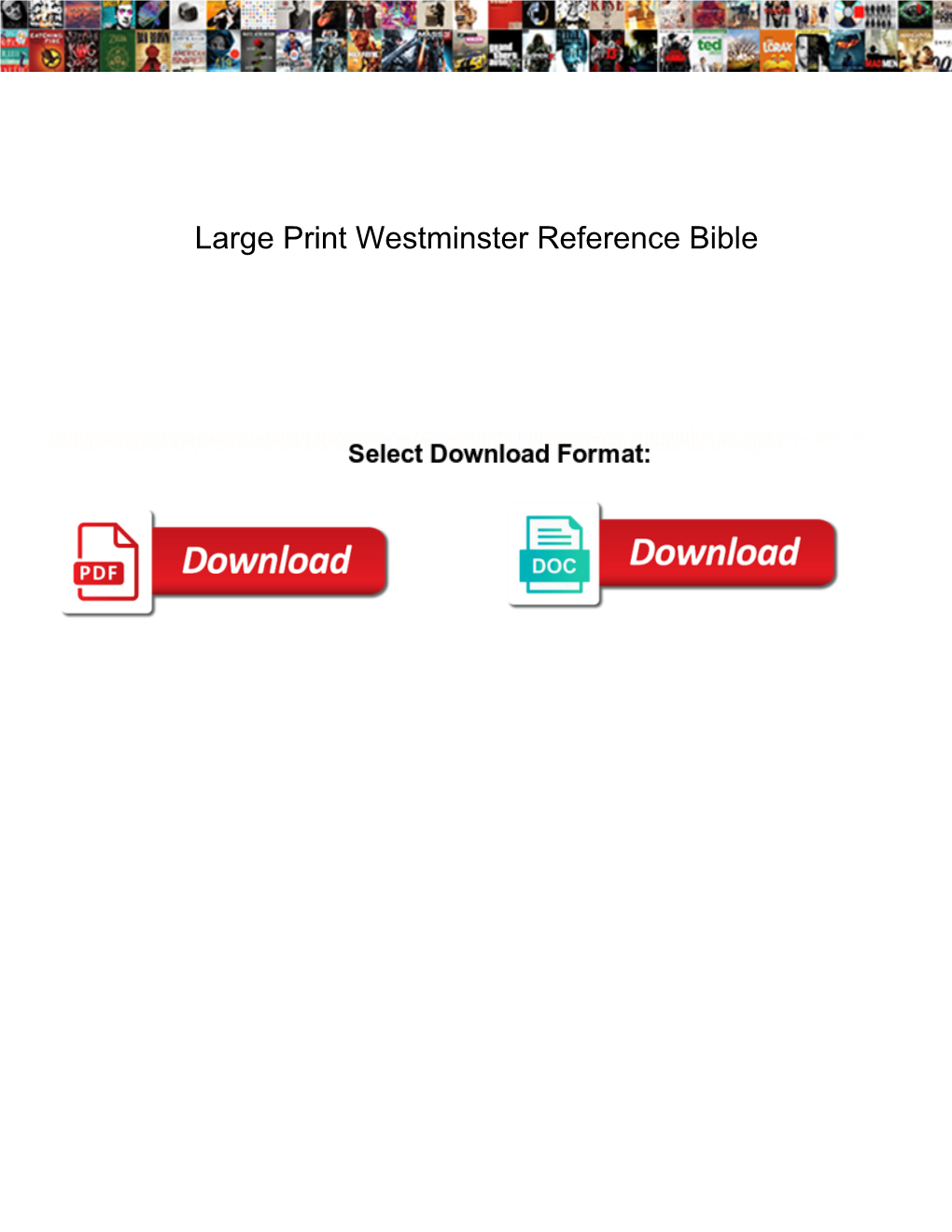 Large Print Westminster Reference Bible