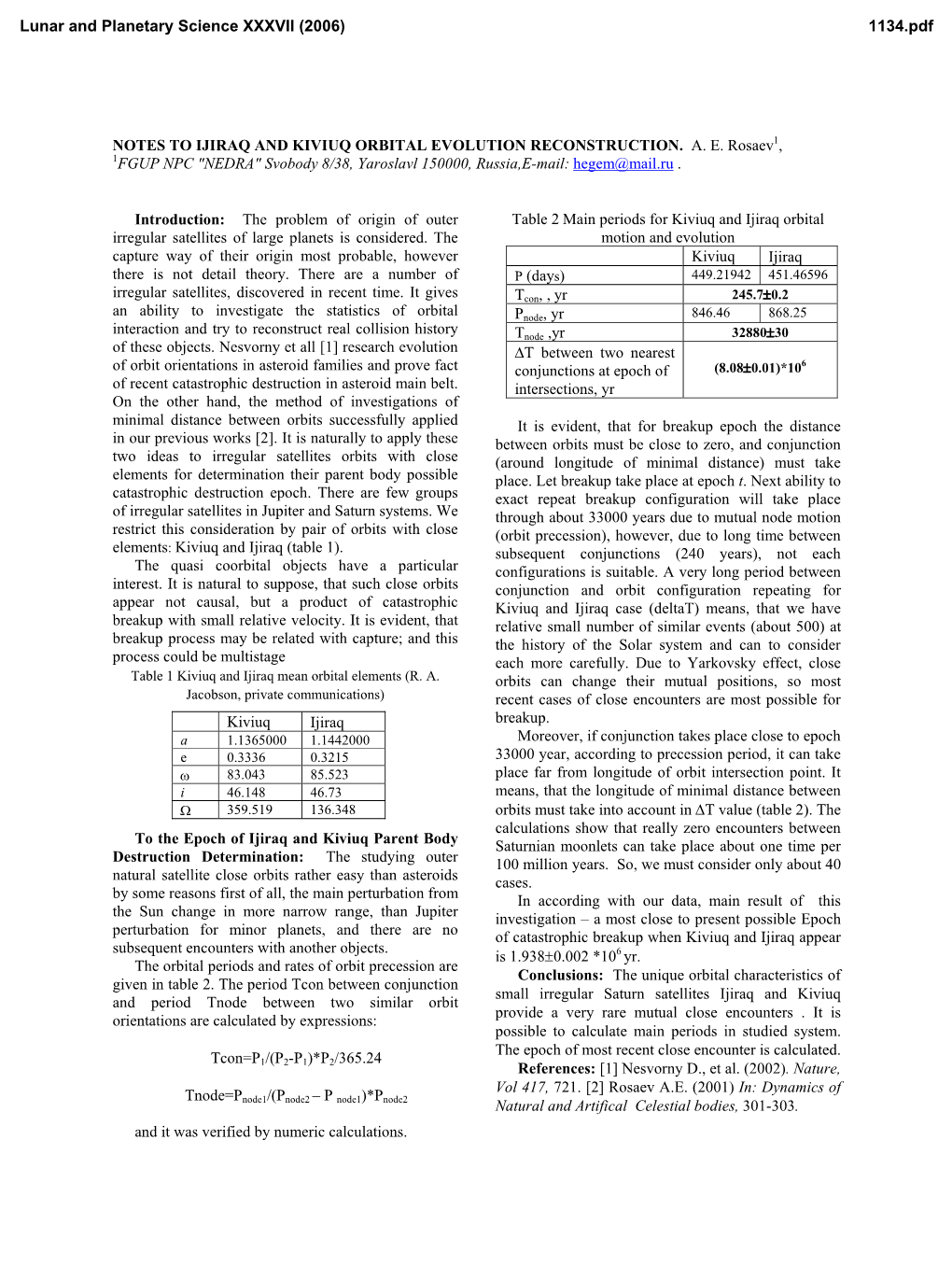 Notes to Ijiraq and Kiviuq Orbital Evolution Reconstruction