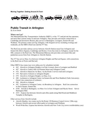 Public Transit in Arlington by Scott Smith