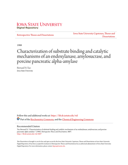 Characterization of Substrate Binding and Catalytic Mechanisms of An