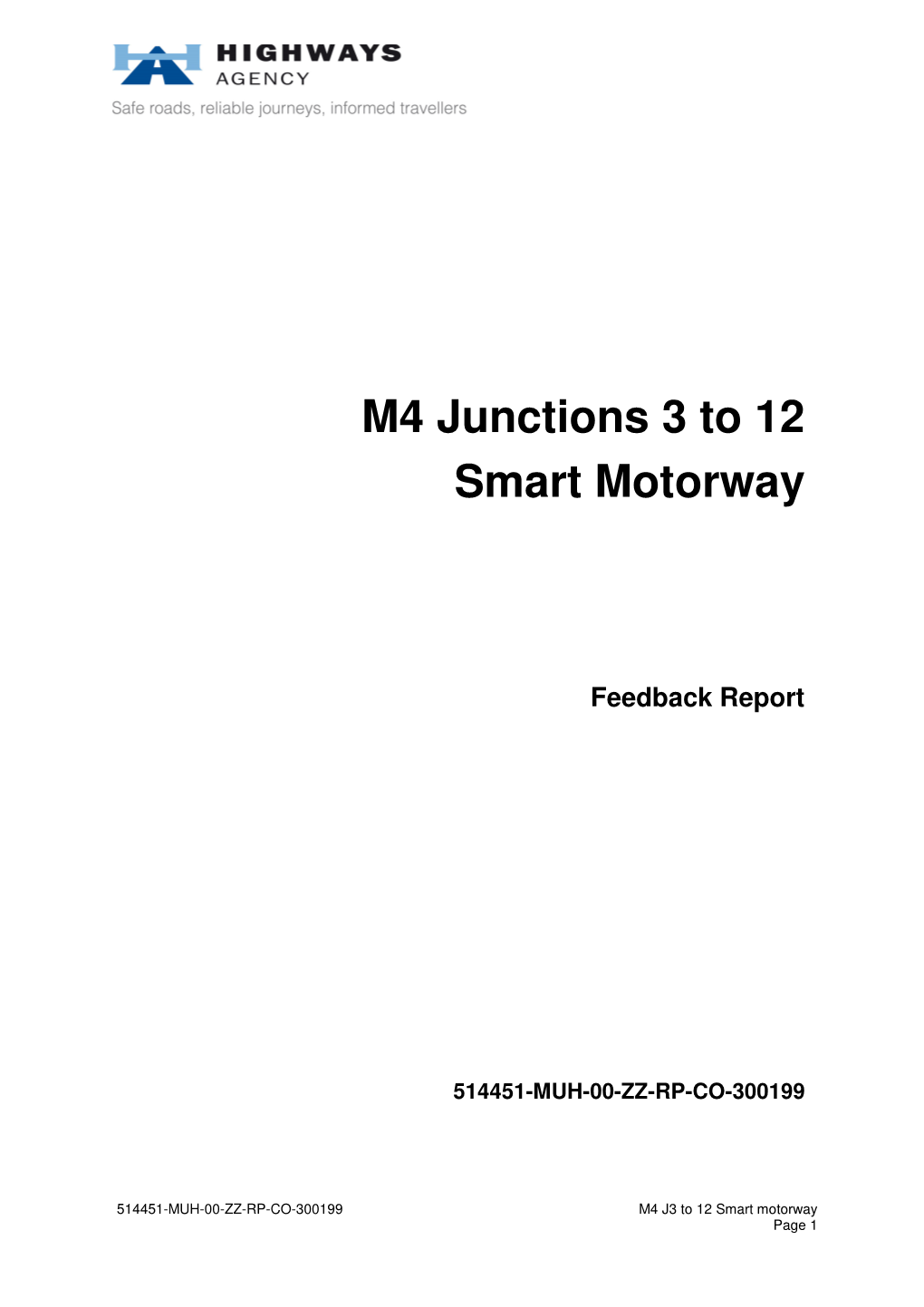 M4 Junctions 3 to 12 Smart Motorway