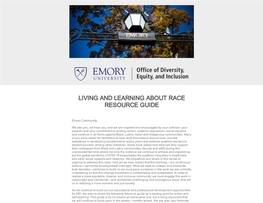 Living and Learning About Race Resource Guide