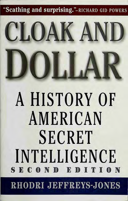 Cloak and Dollar: a History of American Secret Intelligence