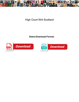 High Court Writ Scotland