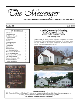 April Quarterly Meeting