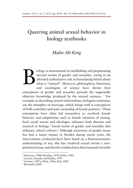 Queering Animal Sexual Behavior in Biology Textbooks