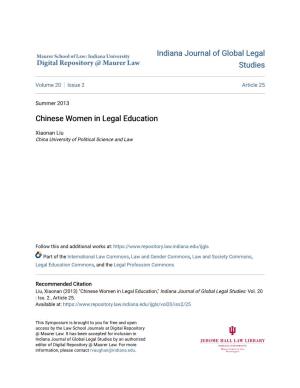 Chinese Women in Legal Education