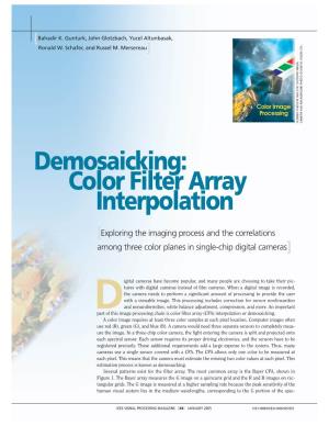 Demosaicking: Color Filter Array Interpolation [Exploring the Imaging