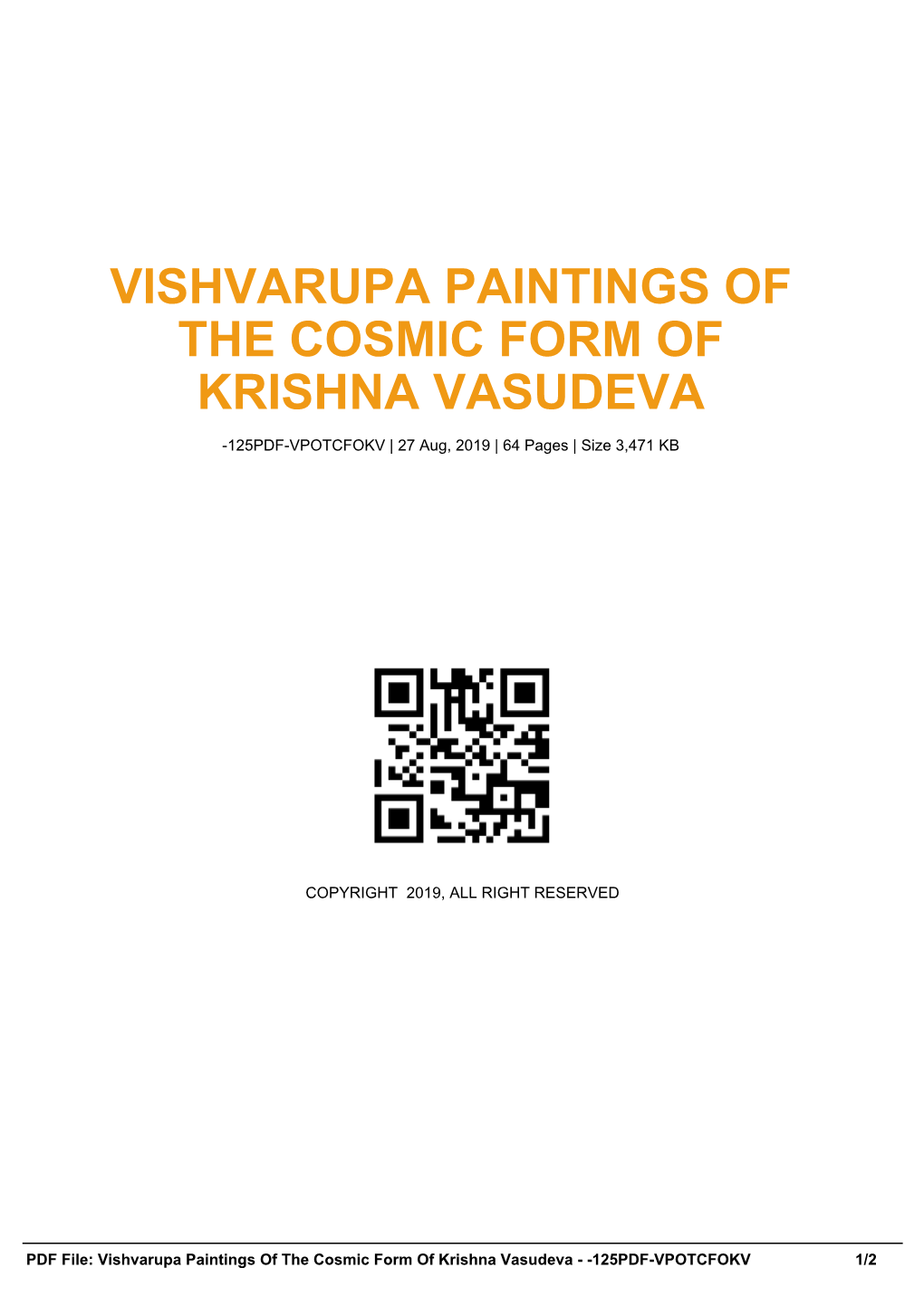 Vishvarupa Paintings of the Cosmic Form of Krishna Vasudeva