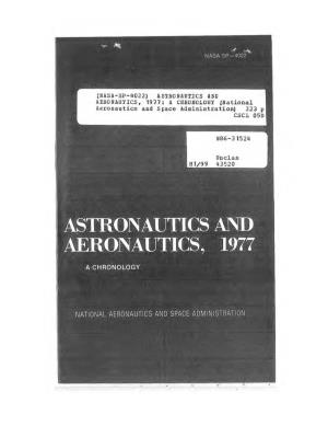 ASTRONAUTICS and AERONAUTICS, 1977 a Chronology