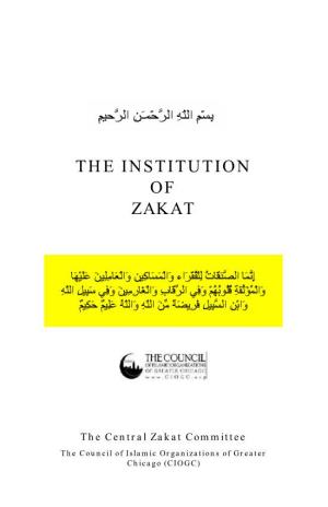 The Institution of Zakat