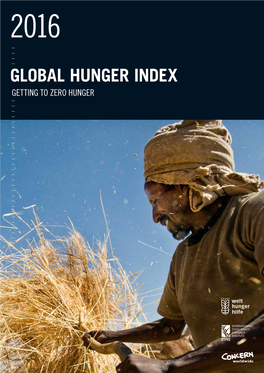 2016 Global Hunger Index Hunger 2016 Global Global Hunger Index Getting to Zero Hunger