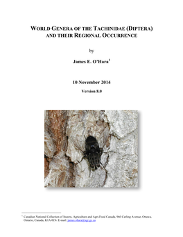 World Genera of the Tachinidae (Diptera) and Their Regional Occurrence