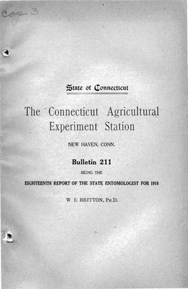 Eighteenth Report of the State Entomologist of Connecticut for The