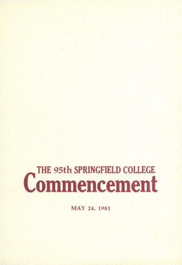 THE 95Th SPRINGFIELD COLLEGE Ommencement