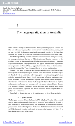 The Language Situation in Australia