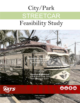 City/Park Streetcar Feasibility Study Tc-1