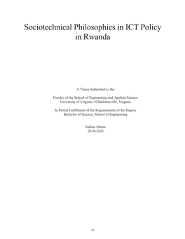 Sociotechnical Philosophies in ICT Policy in Rwanda